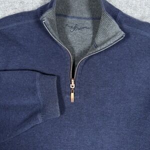Tommy Bahama Reversible Sweatshirt Men's‎ XL Blue 1/4 Zip Long Sleeve